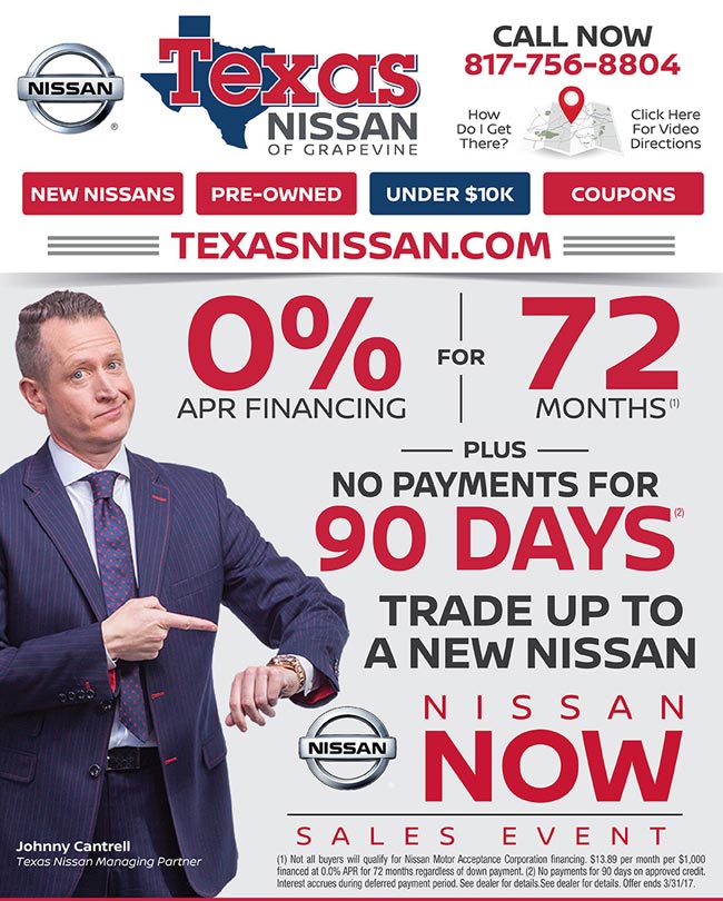 0 For 72 Months PLUS 90 Days No Payments Texas Nissan